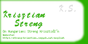 krisztian streng business card